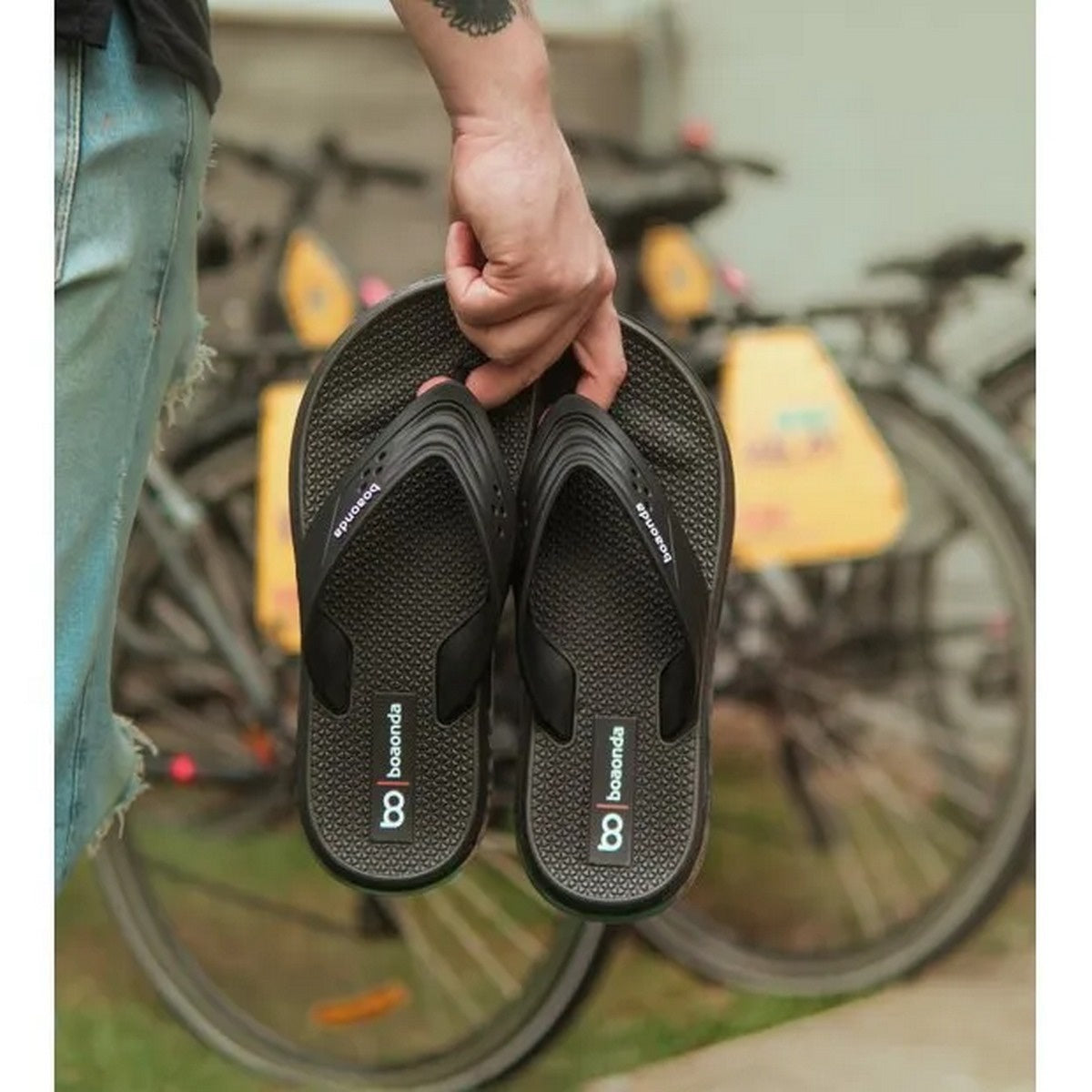 Chinelo Boaonda Conforto Extremo para Pés Sensíveis - Preto Cristal