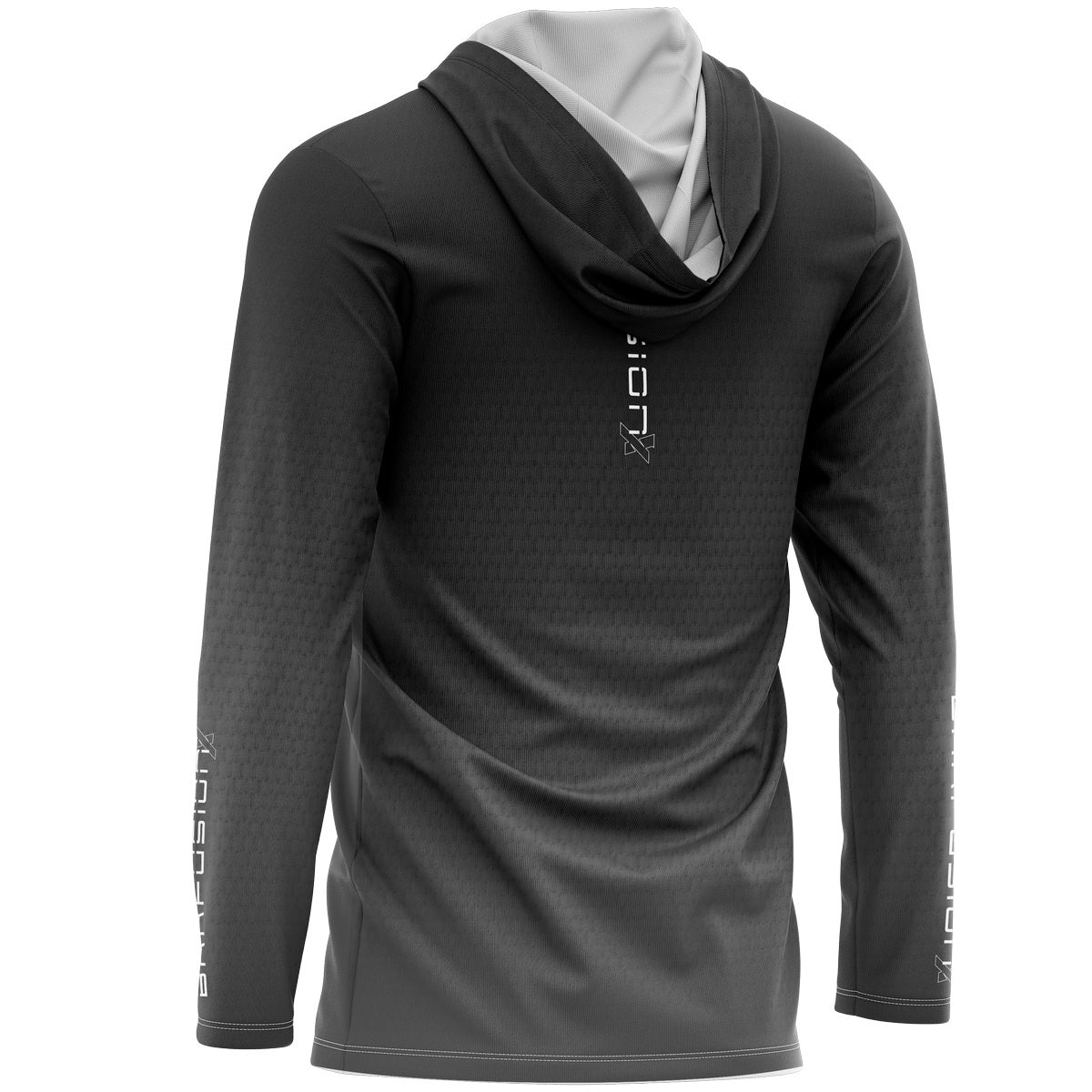 Camisa FusionX Brk Clean Preto Lisa com Capuz e Proteção UV50+