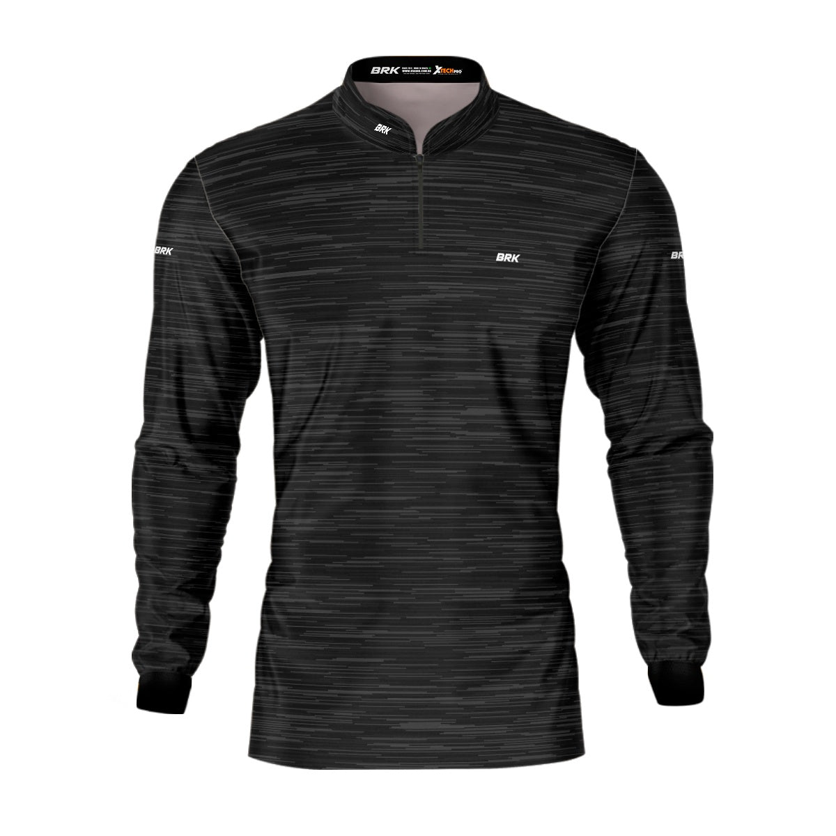 Camisa de Motociclismo Agro Brk Mescla Cinza Escuro com Proteção Solar UV50+