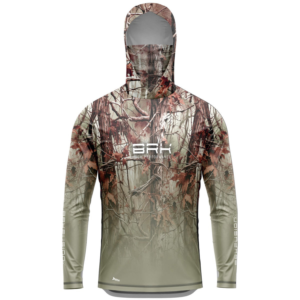 Camisa FusionX Brk Hunter Real Tree Camuflado com Capuz e Proteção UV50+