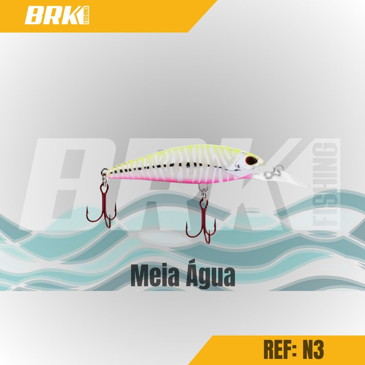 Isca Artificial Marine Sports Raptor Shad 70 Meia-Água
