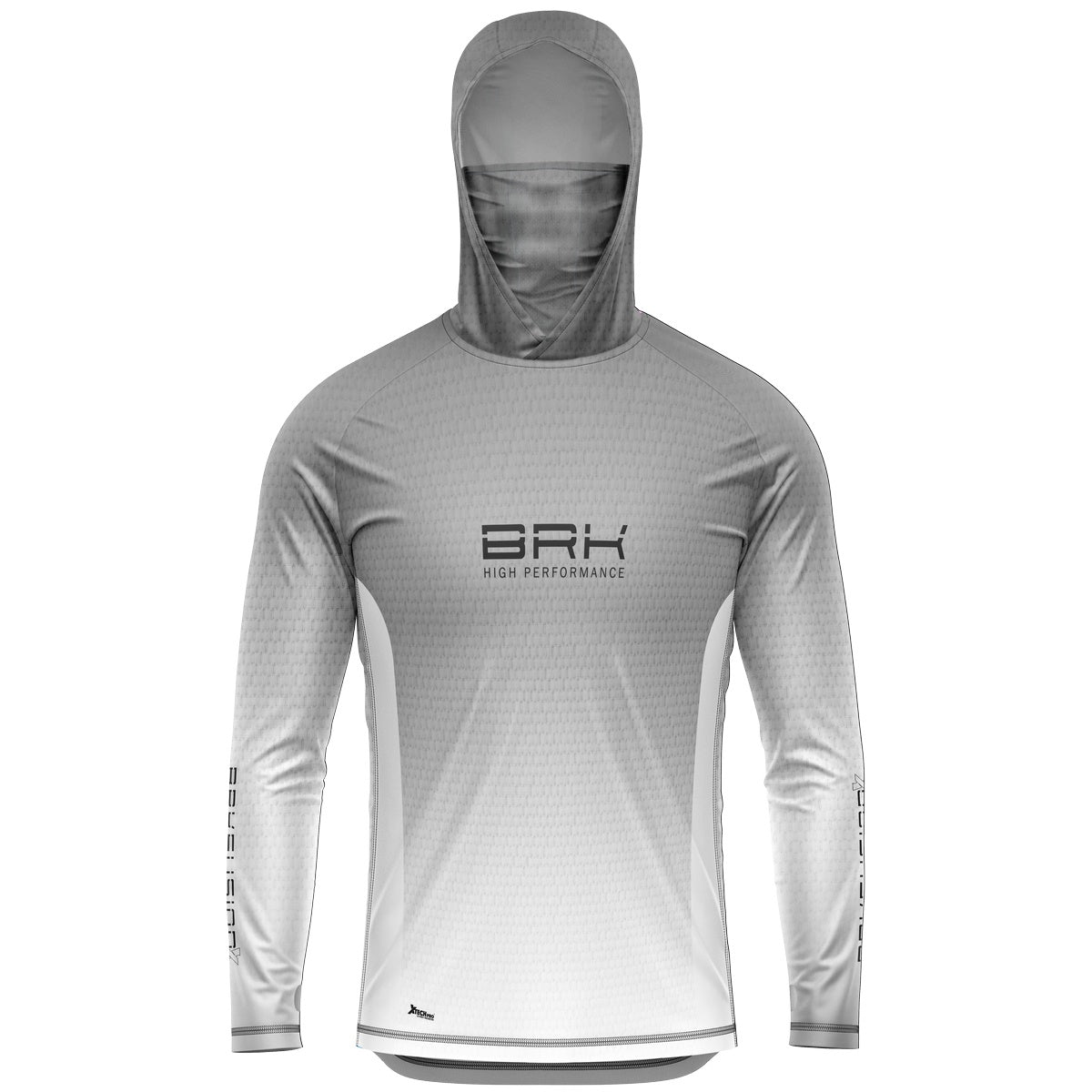 Camisa FusionX Brk Clean Branca e Cinza com Capuz e Proteção UV50+