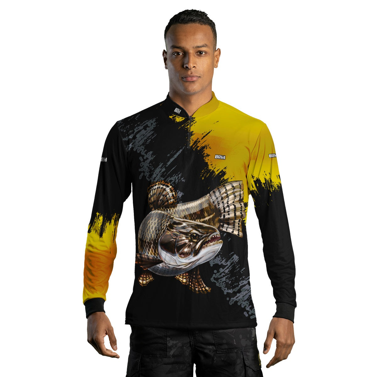 Camisa de Pesca Brk Traíra Preta com UV50+