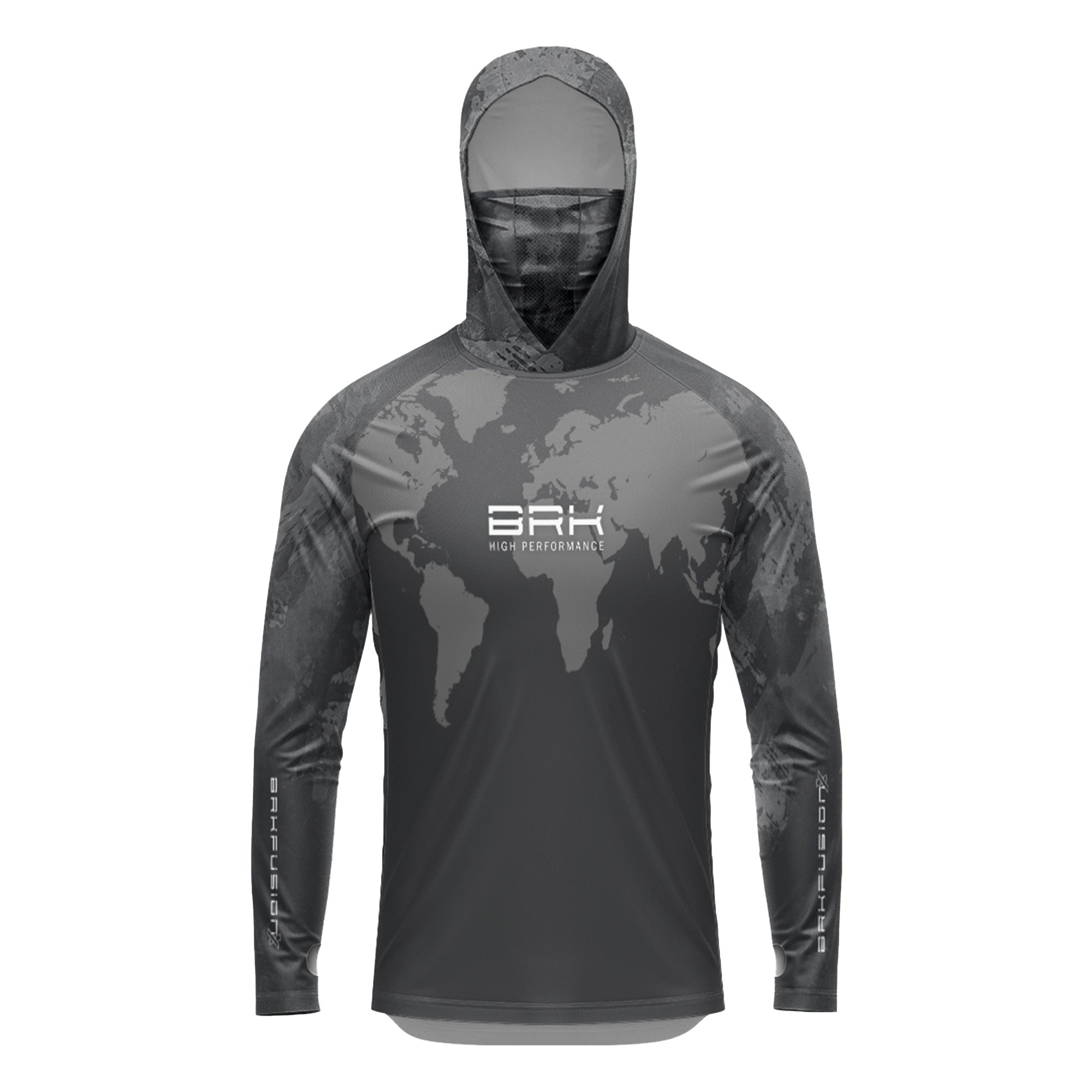 Camisa FusionX Brk Discovery Cinza com Capuz e Proteção UV50+